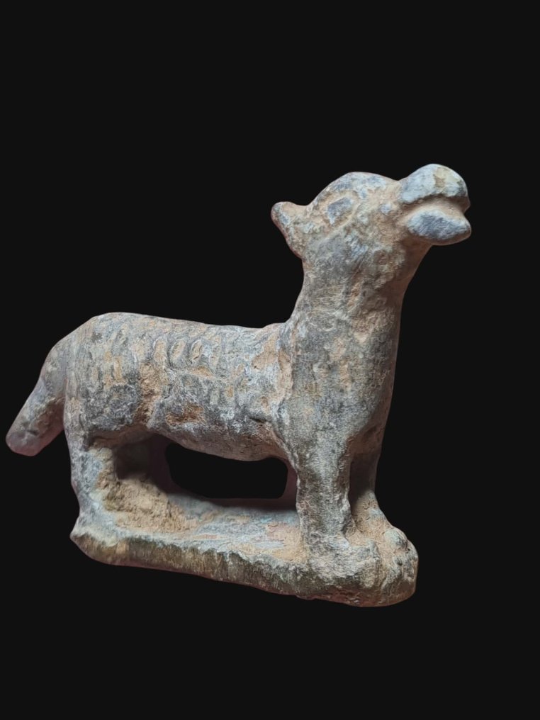 Αρχαία Ρωμαϊκή Μπρούντζος Εκθαμβωτικό Άγαλμα Σκύλου #2.1