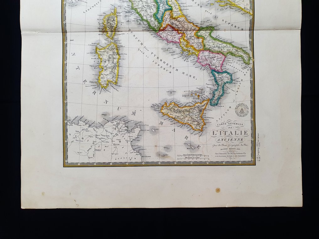 欧洲 - 意大利 / 西西里 / 撒丁岛 / 利古里亚 / 托斯卡纳 / 莫利塞; Adrien Brue - Carte Generale de l'Italie, 1829 - 1801-1820 #3.2