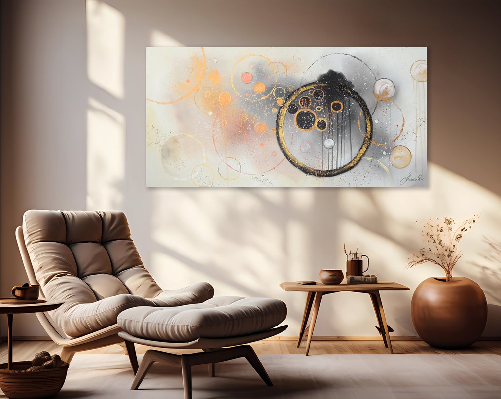 Monika Spiewak - Abstract - Oil Painting Stretched On The Frame - XXL - Ready To Hang - 1/1 Unique Piece #1.0