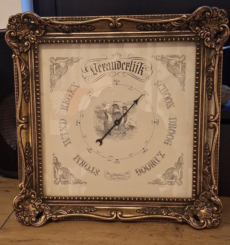 Barometer - Verguld, Hout - Stijl Lodewijk XV #1.0