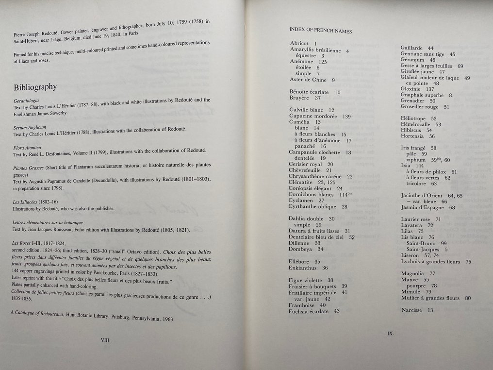 Pierre Joseph Redoute - Beautiful Flowers and Fruits - 1991 #4.3