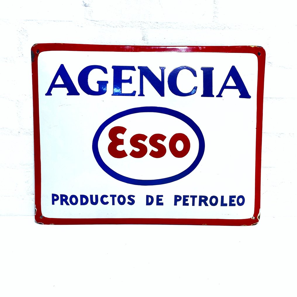 Esso agence produits de pétrole - Enseigne en émail - Émail #1.0