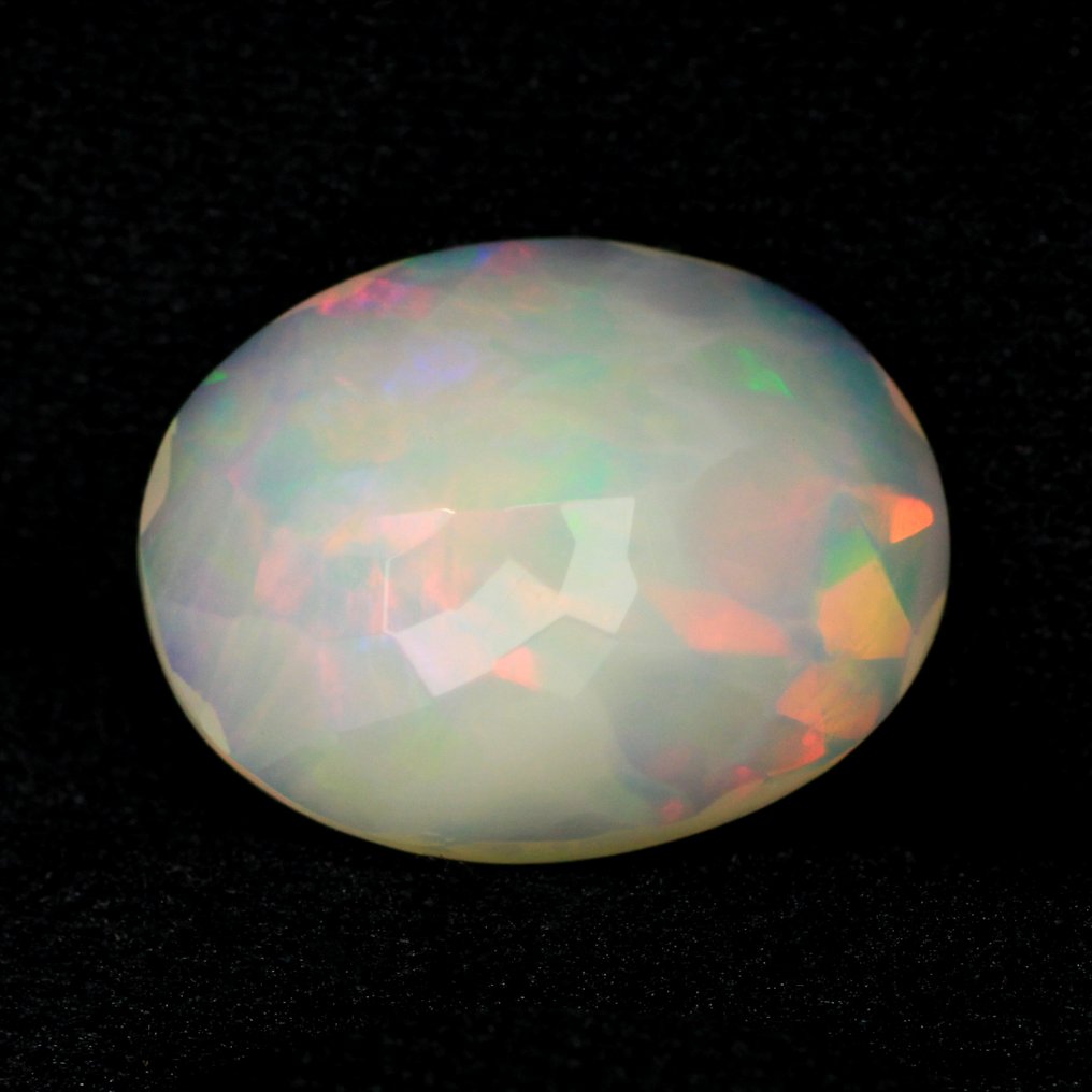 χωρίς τιμή ασφαλείας Λευκό Οπάλιο - 4.45 ct - Διεθνής Ένωση Έγχρωμων Πολύτιμων Λίθων (ICA GemLab) #1.0
