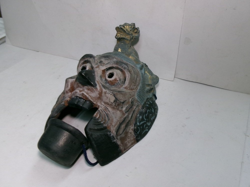 Μάσκα Noh - Ξύλινη κατασκευή με ξηρό βερνίκι και μάσκες ασιατικής προέλευσης Chinryōō 蘭陵王 (Βασιλιάς Lanling) (χωρίς τιμή ασφαλείας) #3.2