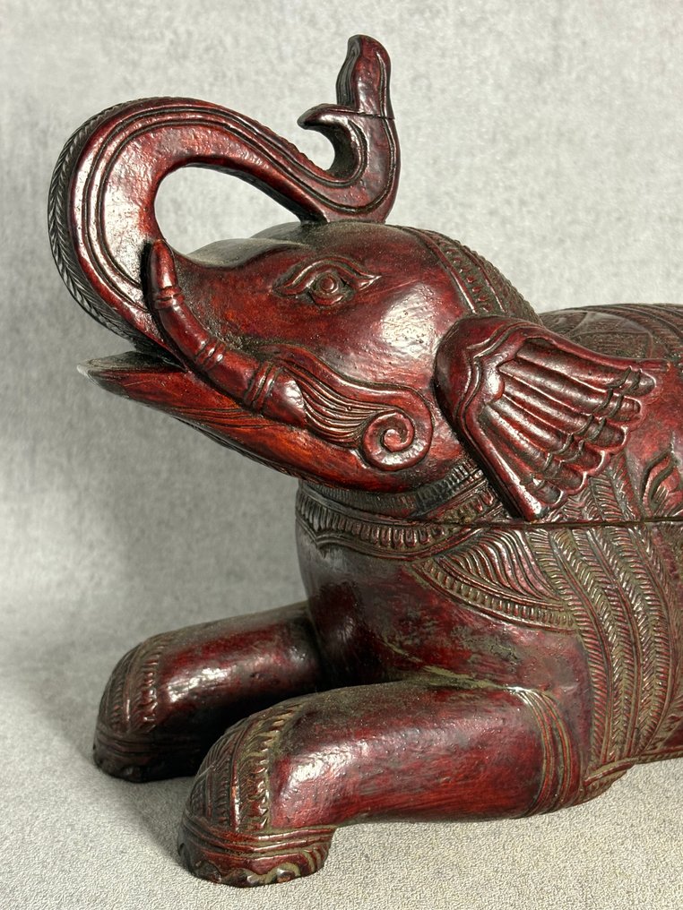 Olifant储物箱30厘米 - 木 - 亚洲 - 20世紀末 #1.0