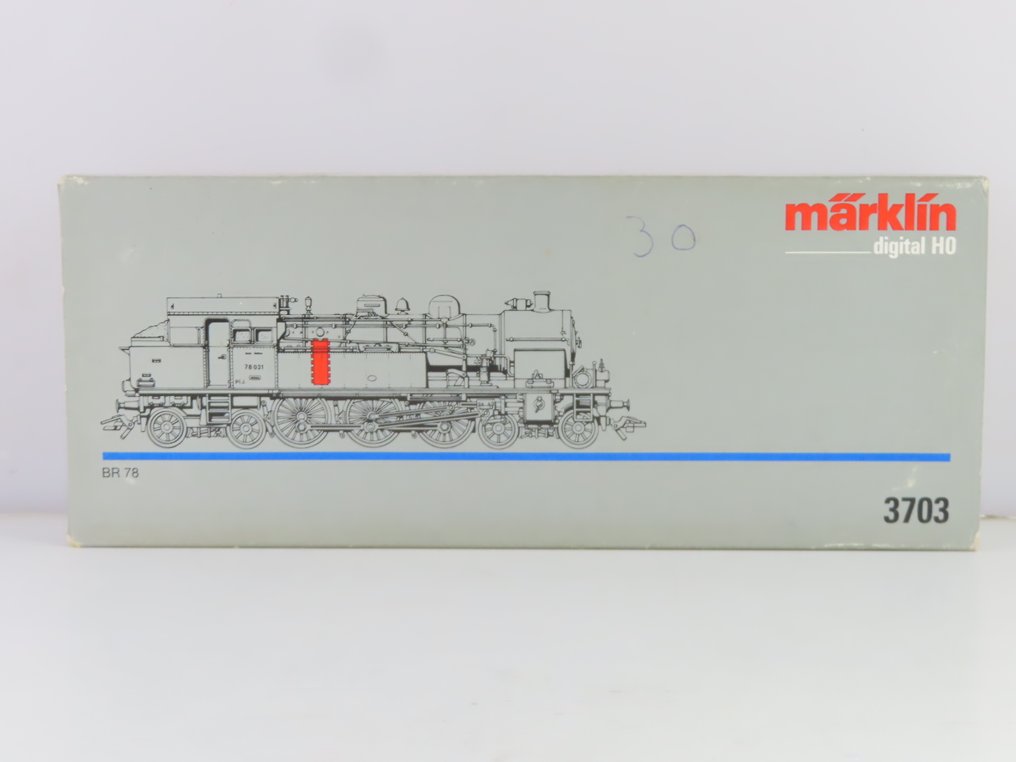 Märklin H0 - 3703 - Tilhengervogn-lokomotiv (1) - BR 78, digitalt - DRG #4.3