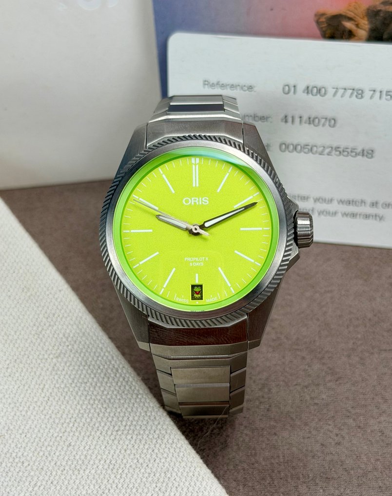 Oris - ProPilot X Kermit Edition Calibre 400 Automatic Date - 01 400 7778 7157-Set - Herre - 2020+  #1.0