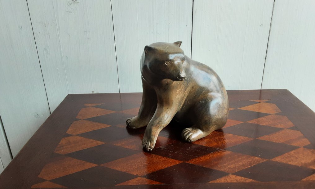 Figure - P. Chenet - Beer - 15 cm - Bronze #1.0