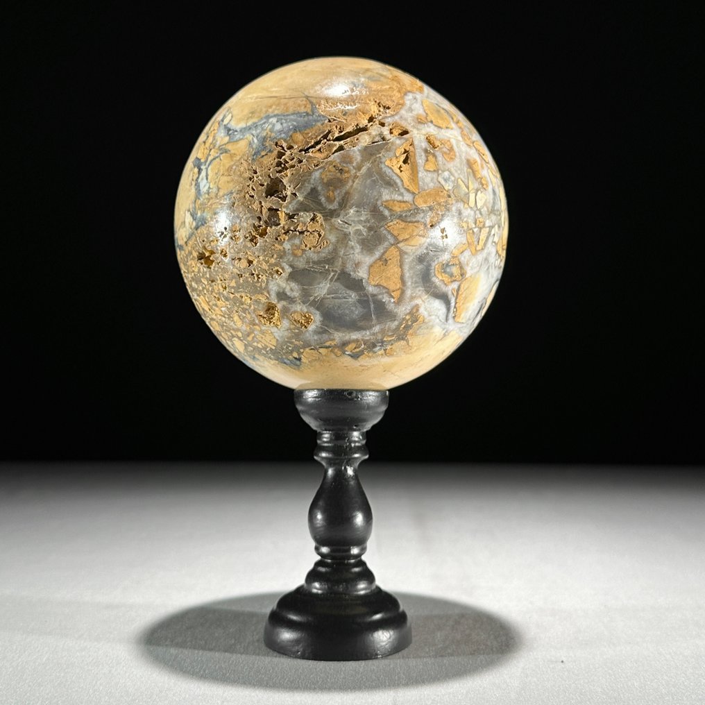 Χωρίς ελάχιστη τιμή - Υπέροχο ζευγάρι Maligano Jasper. Σφαίρες σε προσαρμοσμένες βάσεις.- 2900 g - (2) #1.0