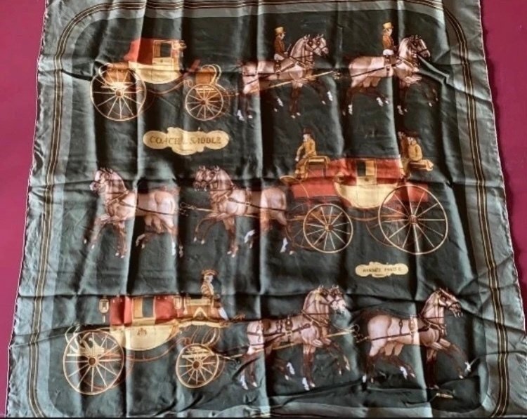 Hermès - COACH & SADDLE by Philippe Ledoux. 1976 - Φουλάρι #1.0