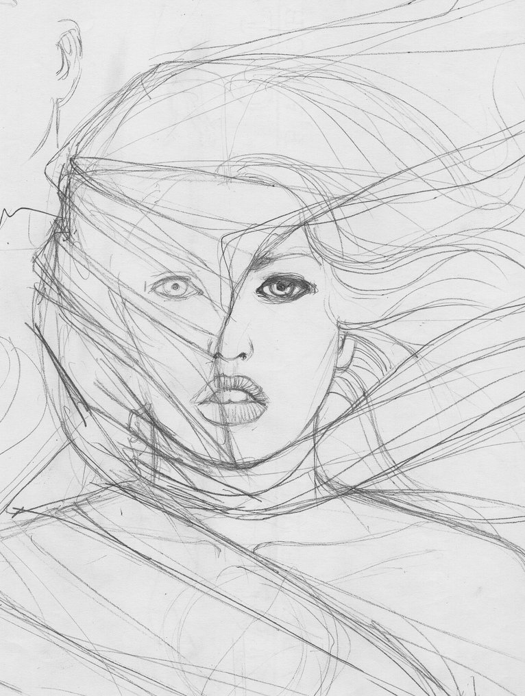 Juan Giménez Original Metabarons Vorläufiger Entwurf - “Honorata” - Original Drawing - Hand Signed #3.2