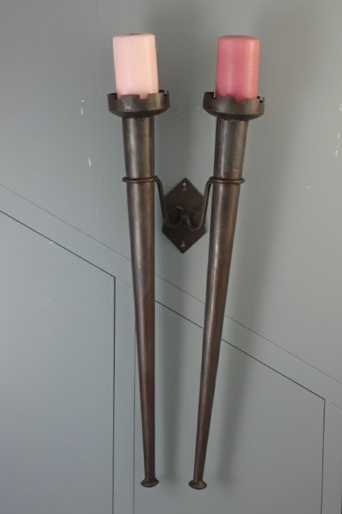 Κηροπήγιο Τοίχου κανδήλα, Τοίχου φακός (97 εκ.) - Σίδερο - Ντουέτο #1.0