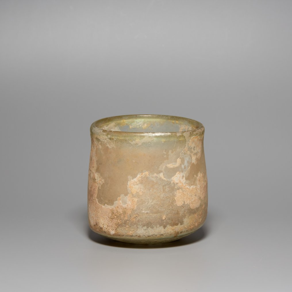 古羅馬 玻璃 弗拉克斯，公元1至2世纪。高6.4厘米。克莱芒·马西耶（1844-1917）私人收藏。 #1.0