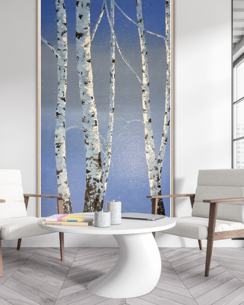 Alla Faber - Birch Reflections 6 – First Snow XXL #1.0