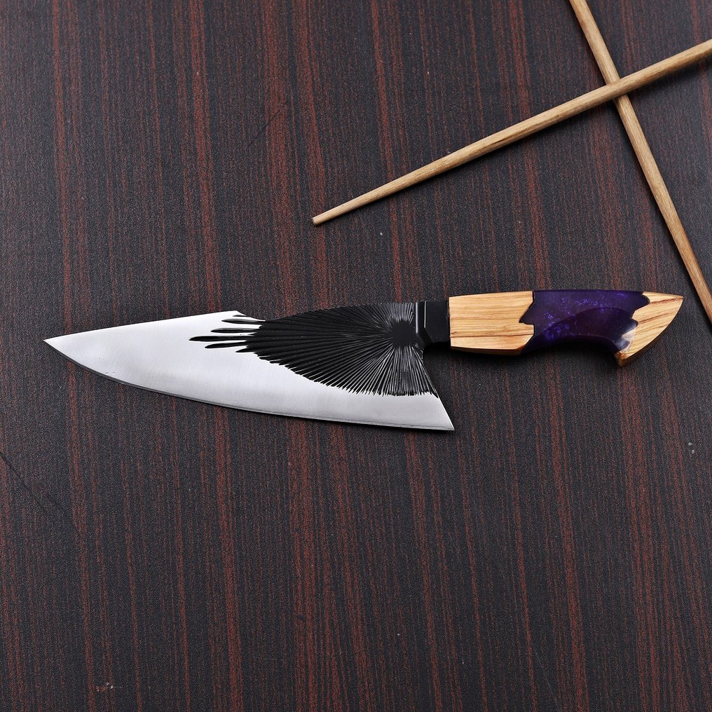 Sam Knives Handcrafted Chef’s Knife - Tafelmes - Staal, Hout, Hars - A101 #1.0