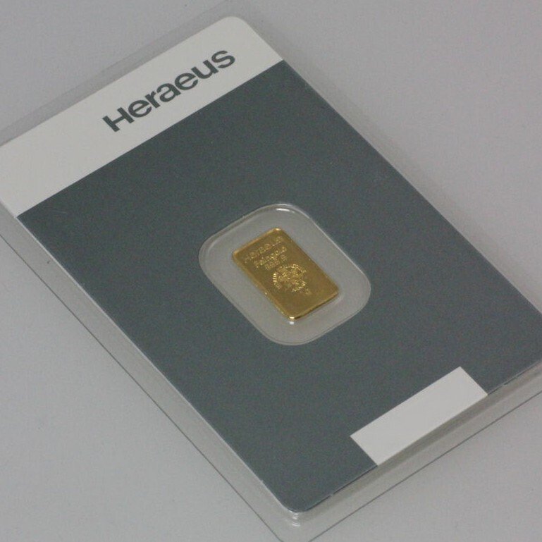 1 克 - 金 .999 - Heraeus - 密封且带证书  (没有保留价) #2.1