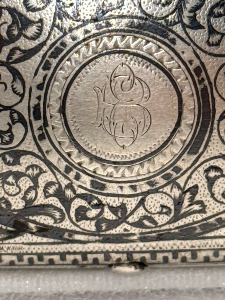 Κουτί ταμπάκο - .875 (84 Zolotniki) silver - Φορητό τσιγαρόχαρτο στα ρωσικά. #3.2