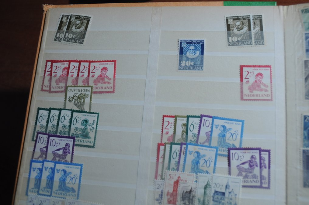 Netherlands  - Stock of 1950/1959 with postmarked, unused, and mint condition + series and stamps in mint blocks. #3.2