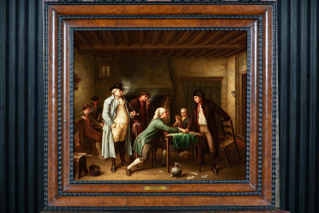 David Joseph Bles (1821-1899) - Kaartspelers Discussie (No Reserve) #1.0