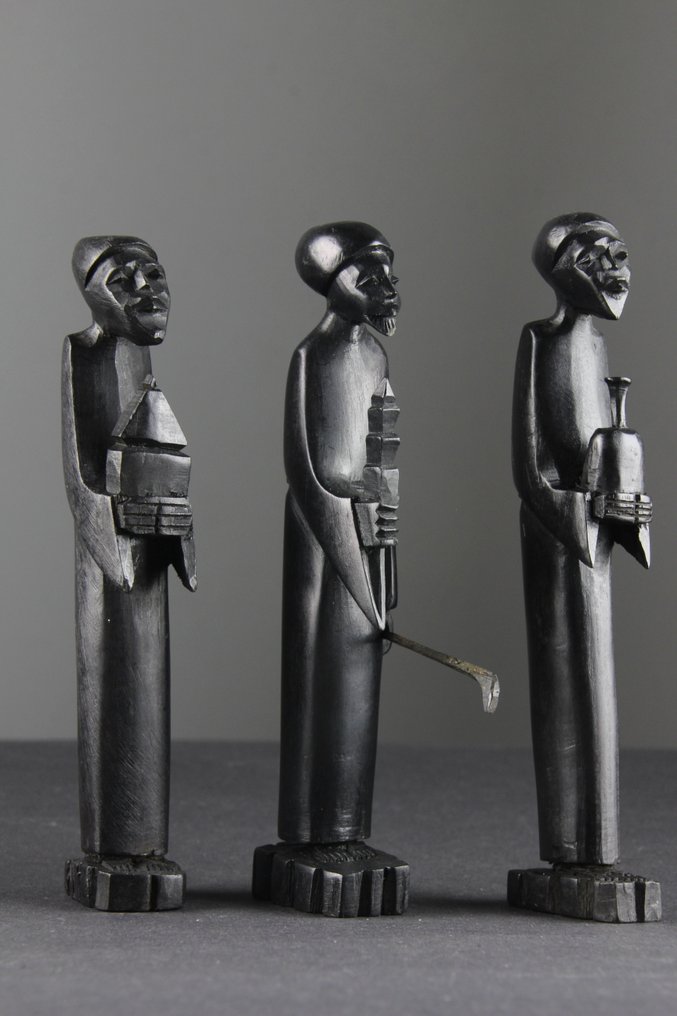 Σκάλισμα, Afrikaanse Kerstgroep - 14 cm - Ξύλο #3.2