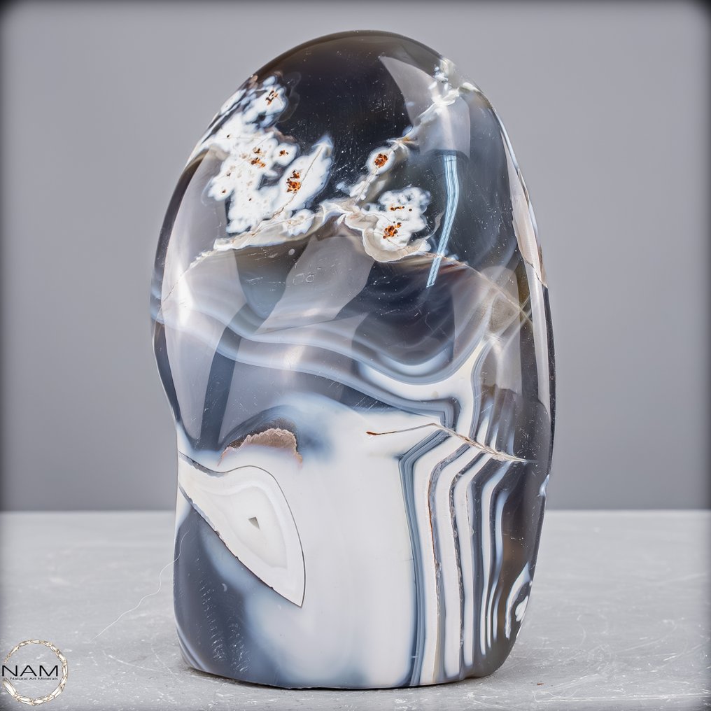 Natural "Orca" Agate Freeform- 1050.64 g #1.0