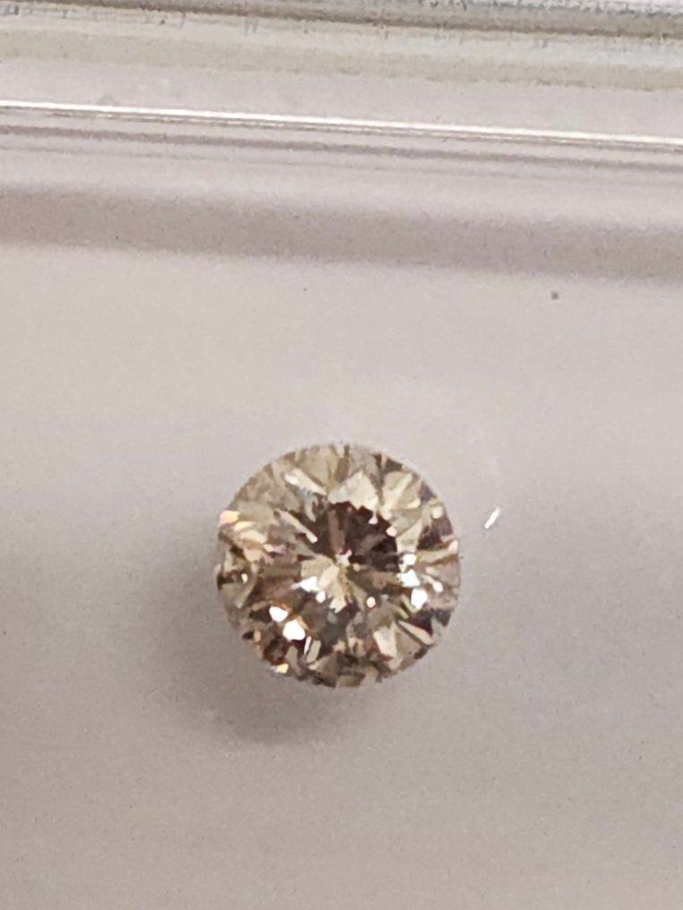 沒有保留價 - 1 pcs 鑽石  (天然)  - 0.43 ct - 圓形 - N（有色） - SI2 - HRD Antwerp #2.1