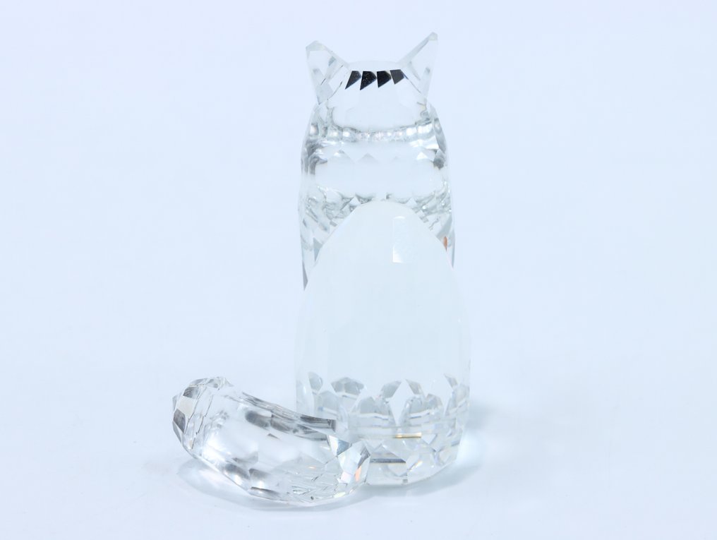 Statue - Swarovski - Zittende Kat (Boxed + Certificate) - Krystall #3.2