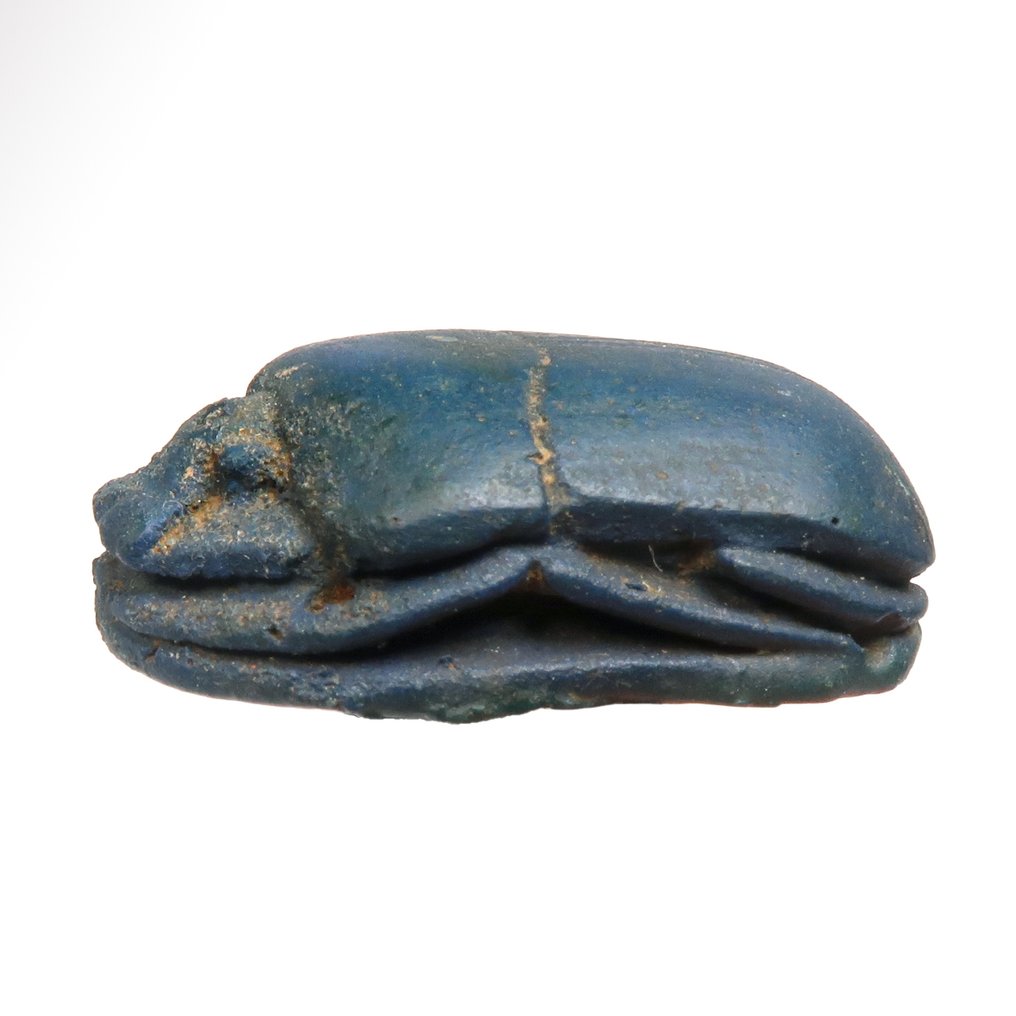 Oud-Egyptisch Faience Hart Scarab #1.0
