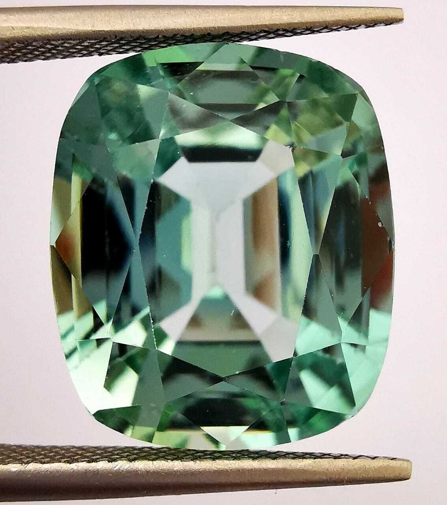 没有保留价 绿色, 蓝色 锂辉石  - 19.62 ct - 安特卫普宝石检测实验室（ALGT） - 浓烈的蓝绿色 #1.0