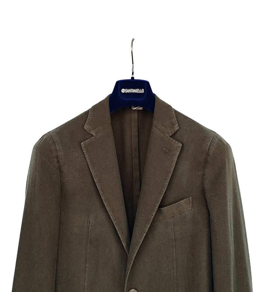 SANTANIELLO RRP 700€ – Green Off 100% Cashmere Blazer – Made in Italy - 50 IT - 彩色運動上衣 - New with tags #1.0