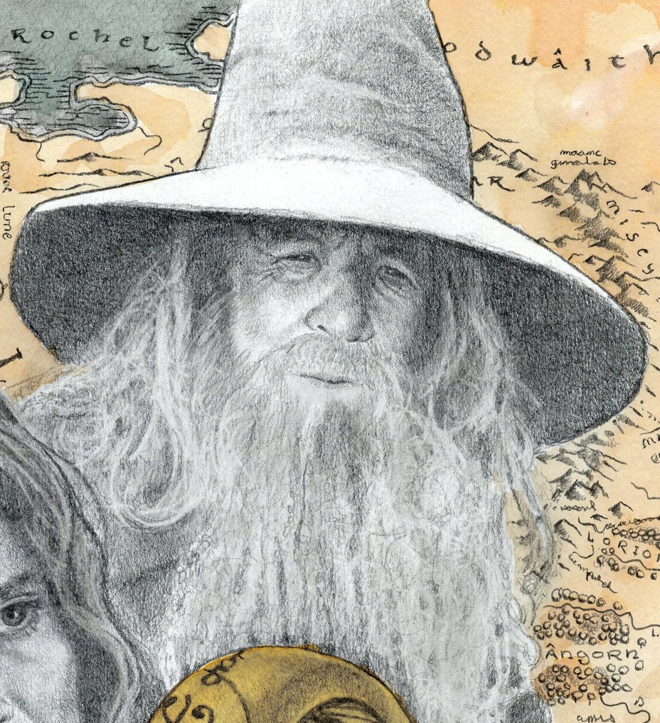 Óscar Calibos – Eredeti műalkotás - The Fellowship and the One Ring – Hand Signed #4.3