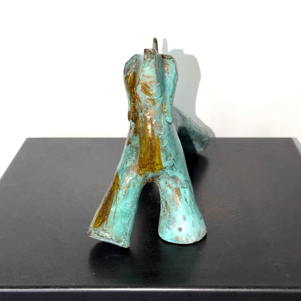 Abdoulaye Derme - Γλυπτό, Chien - 15.5 cm - Μπρούντζος #3.2