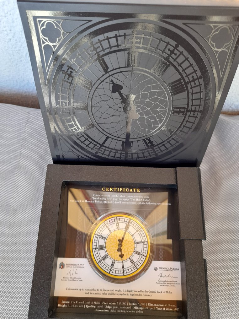 Malta. 5 Euro 2025 "London Big Ben" Proof #1.0