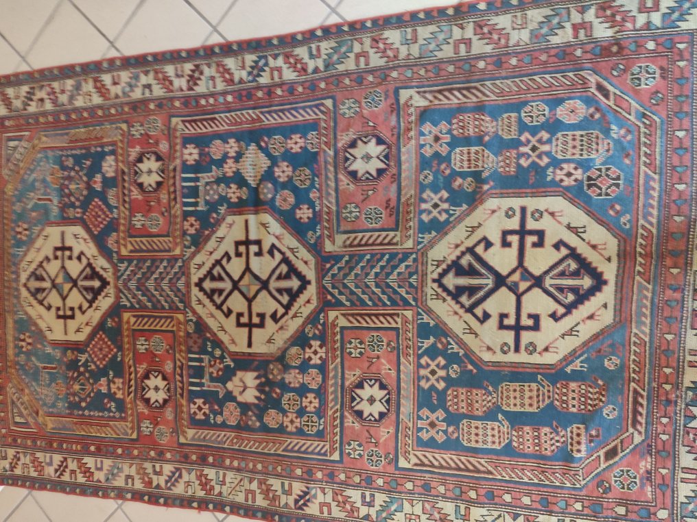 19世纪中期的古老高加索风格地毯 - 小地毯 - 182 cm - 110 cm #1.0