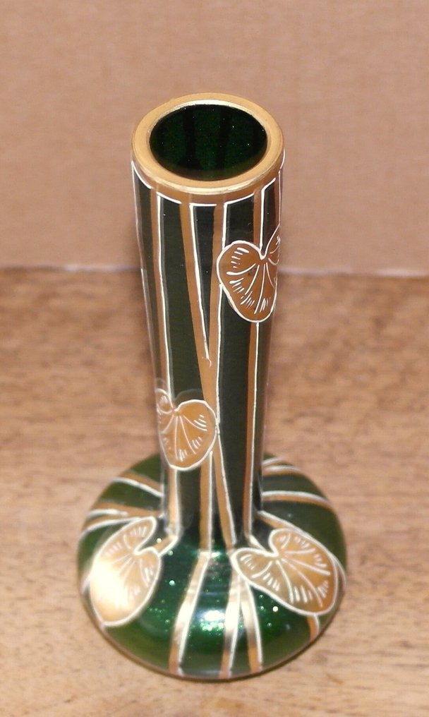 Βάζο -  Jugendstill  - Jaspisglas - Γαλλική Harrachse γυαλί #1.0