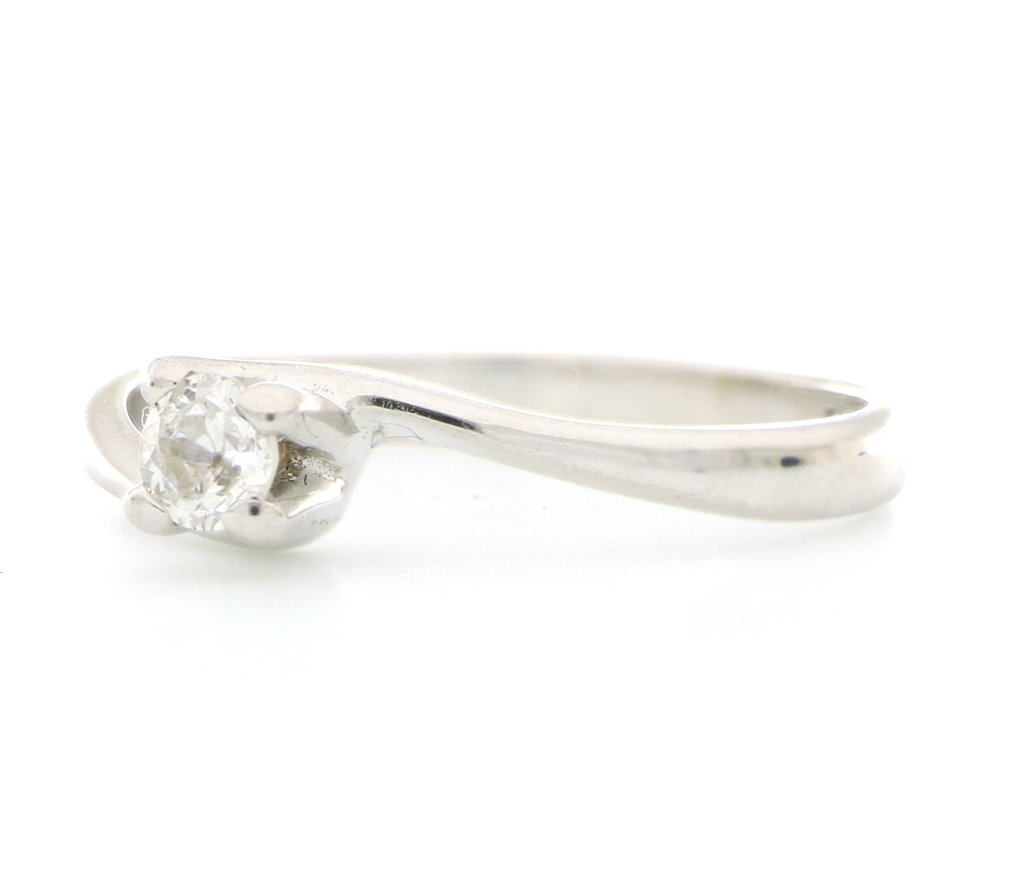 χωρίς τιμή ασφαλείας - Δαχτυλίδι - 18 καράτια Λευκός χρυσός -  0.18ct. tw. Διαμάντι (Φυσικό)  #4.3