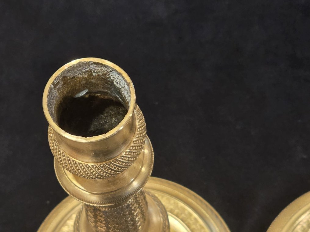 Castiçal (2) - Bronze - Candelieri bronze império #3.2