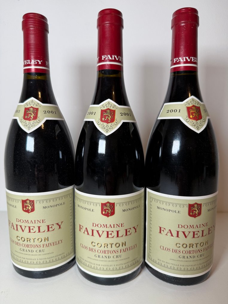 2001 Domaine Faiveley "Clos des Cortons Faiveley" - Corton Grand Cru - 3 Garrafas (0,75 L) #1.0