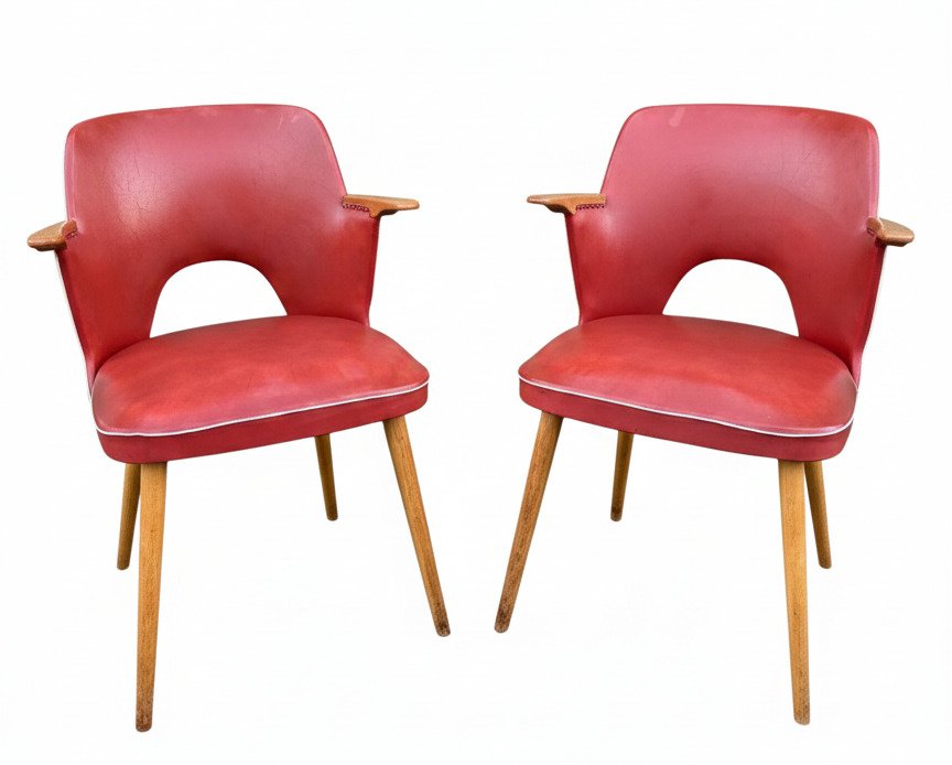 Πολυθρόνα (2) - Συνθετικό δέρμα, Ξύλο - Δύο Rockabilly Cocktail #1.0