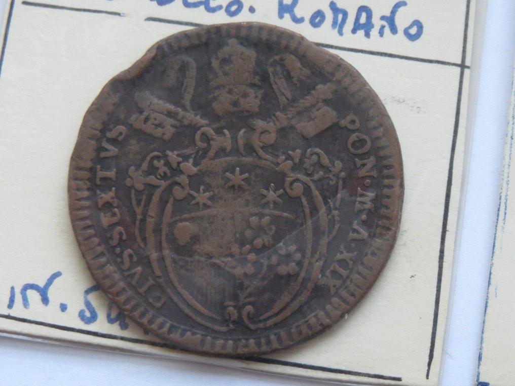 意大利 - 教皇国 Lotto di 8 monete (XVII-XIX secolo)  (没有保留价) #4.3