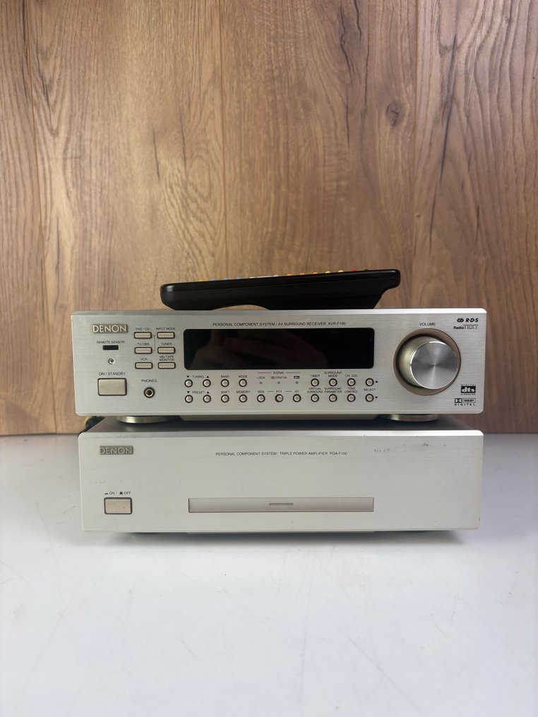 Denon - POA-F100 Solid state power amplifier, AVR-F100 Preamplifier Hi-fi set #1.0