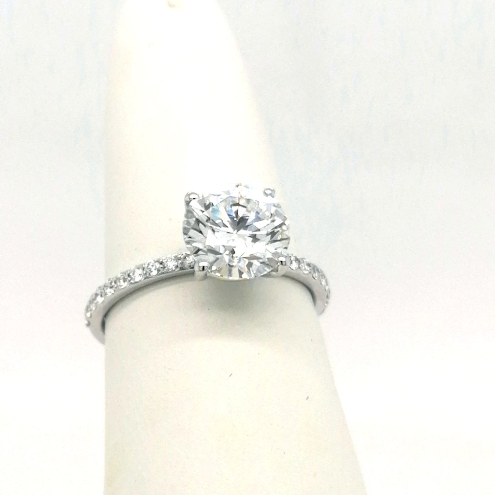 没有保留价 - 戒指 - 14K包金 白金 -  2.10ct. tw. 钻石 (实验室培育) - 钻石 #1.0