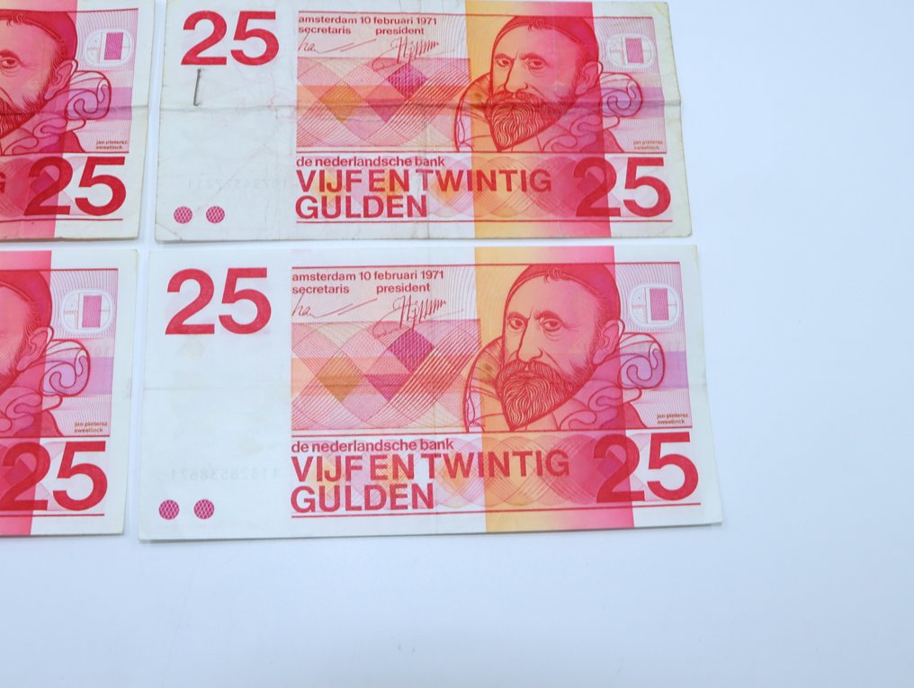 Netherlands. - 10 x 25 Gulden - 1971 - Sweelinck - Pick 92  (No reserve price) #1.0