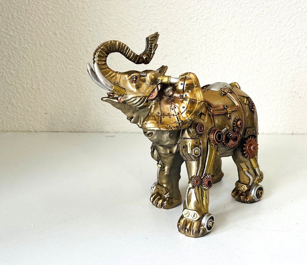 Exclusief S.Buru - Sculpture, STATUE-signed-***WALKING ELEPHANT*** - 22 cm - Resin - 2025 #2.1