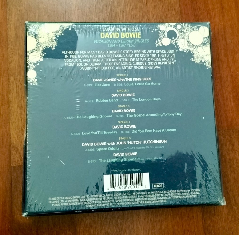 David Bowie - Laughing With Liza (The Vocalion And Deram Singles 1964-1967) - Limited Edition Boxset 5 x Vinil, - Disque vinyle - Premier pressage, Sortie pour le Record Store Day - 2023 #1.0