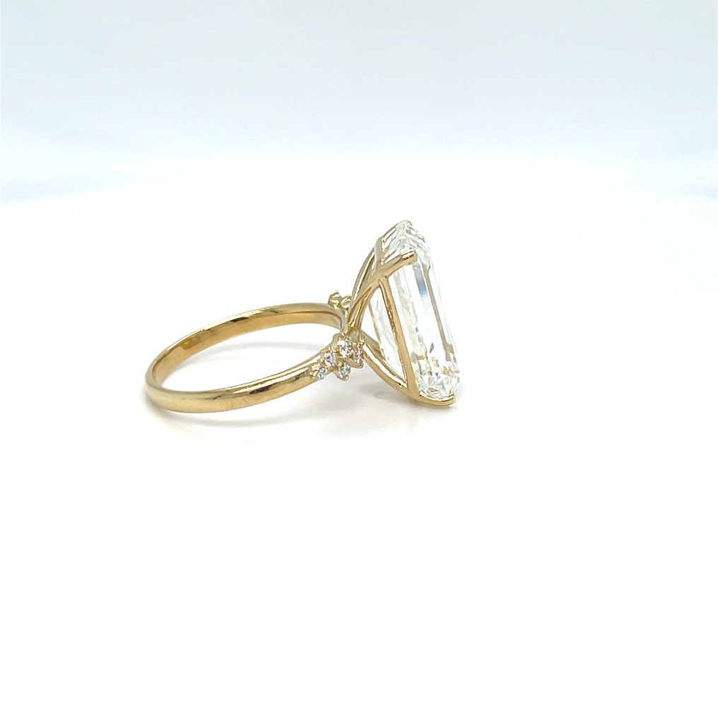 Ring - 14 kt. Yellow gold -  10.40ct. tw. Diamond (Lab-grown) - Diamond #4.3