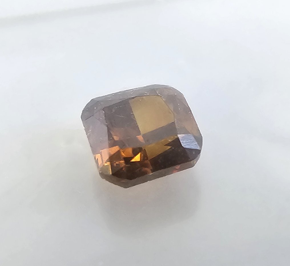 没有保留价 - 1 pcs 钻石  (天然)  - 0.30 ct - 枕形 - SI2 微内含二级 - 国际宝石研究院（IGI） - 华丽的深棕黄色 #1.0