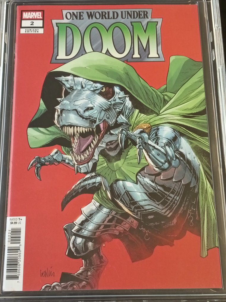 One World Under Doom #2 - Leinil Francis Yu Doomasaur Variant - EGC 9.8 - 1 Graded comic - Első kiadás - 2025 #2.1