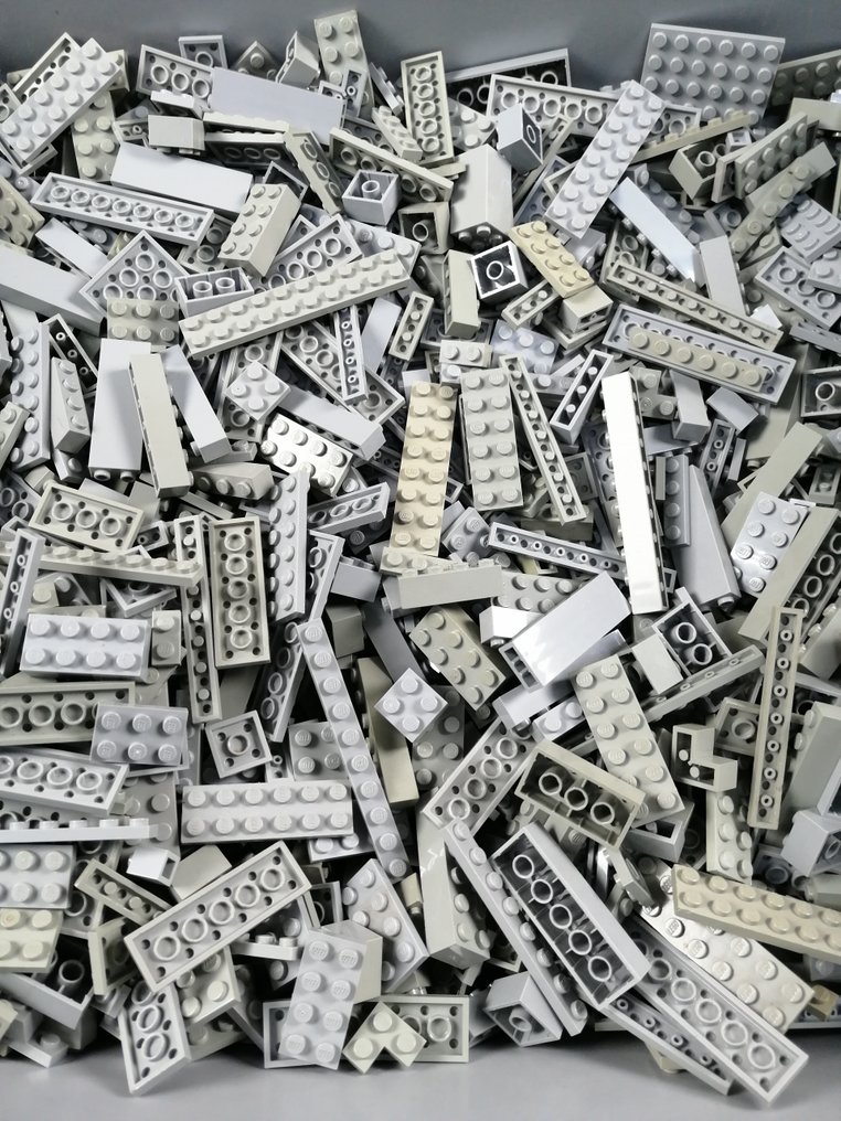 Lego - geen serie - 02 Partij van 1000 lichtgrijze bouwstenen - 1990-2000 #3.2