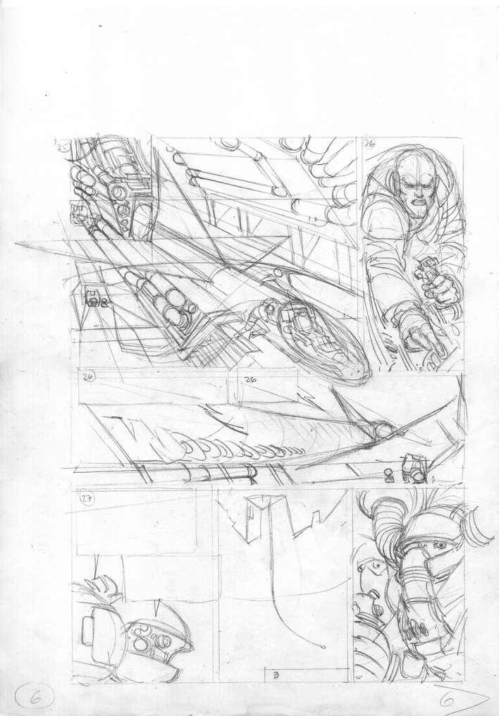 Juan Giménez Original preliminary page - La Caste des Méta-Barons Vol. 2 (Honorata) - Pencil on Paper #3.2